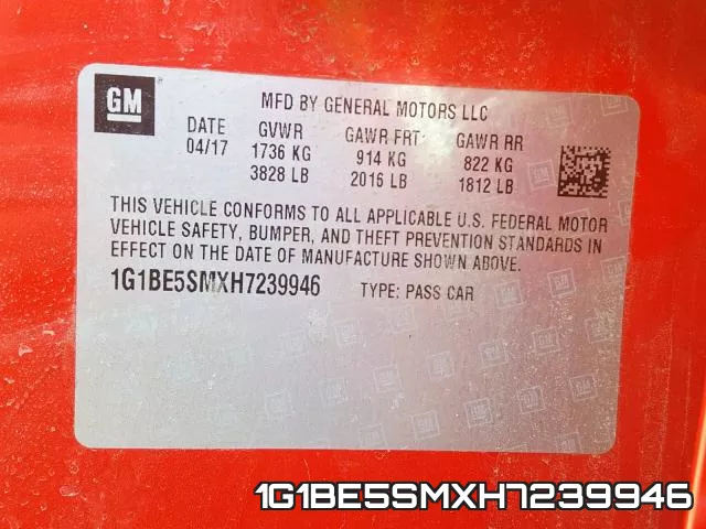 1G1BE5SMXH7239946 фото 2