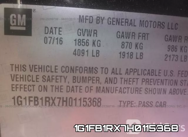 1G1FB1RX7H0115368 фото 10