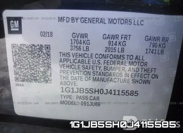 1G1JB5SH0J4115585 фото 10