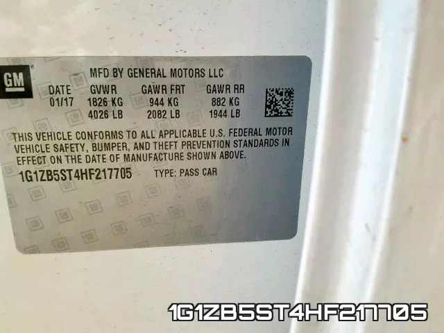 1G1ZB5ST4HF217705 фото 2