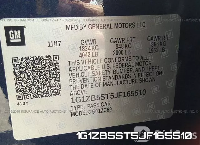 1G1ZB5ST5JF165510 фото 10