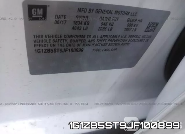 1G1ZB5ST9JF100899 фото 10