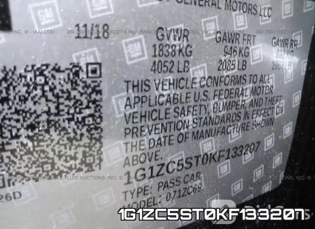 1G1ZC5ST0KF133207 фото 10