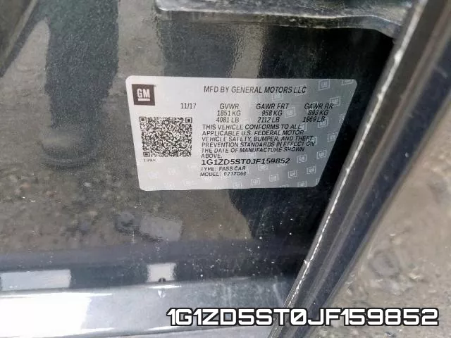 1G1ZD5ST0JF159852 фото 2