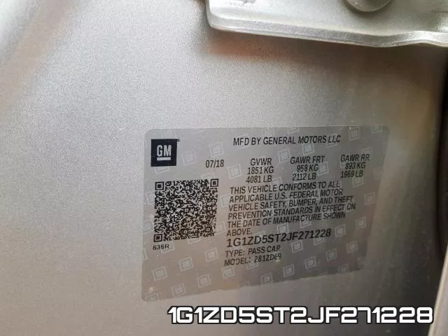 1G1ZD5ST2JF271228 фото 2