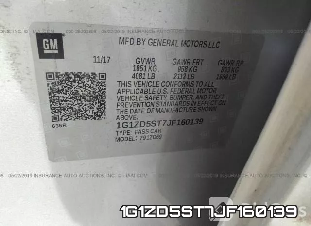 1G1ZD5ST7JF160139 фото 9