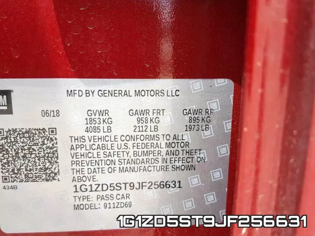 1G1ZD5ST9JF256631 фото 2