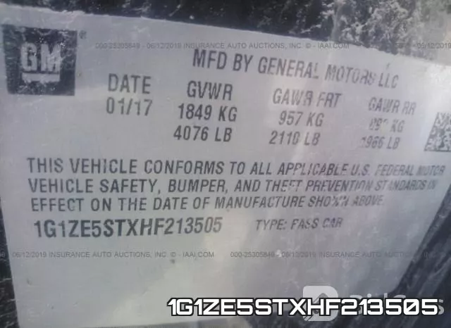 1G1ZE5STXHF213505 фото 10