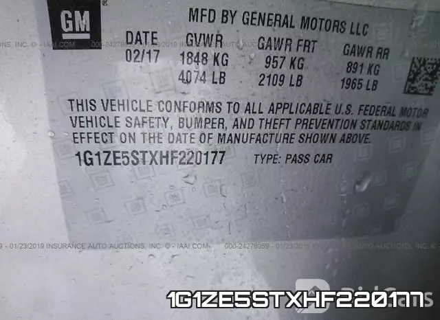 1G1ZE5STXHF220177 фото 10