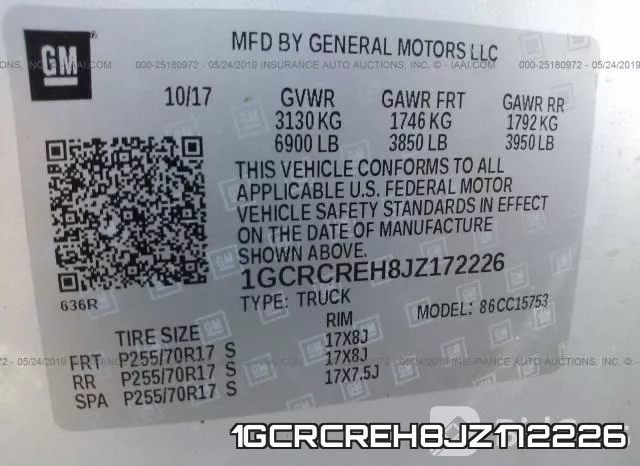 1GCRCREH8JZ172226 фото 9