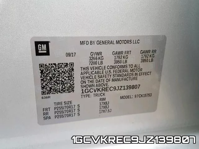 1GCVKREC9JZ139807 фото 2