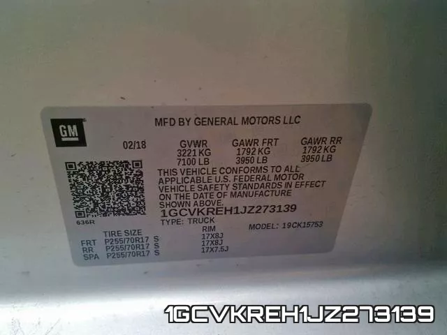 1GCVKREH1JZ273139 фото 2