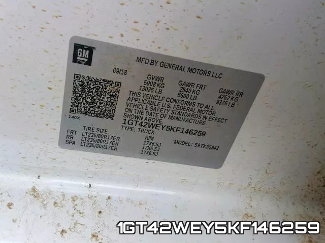 1GT42WEY5KF146259 фото 2