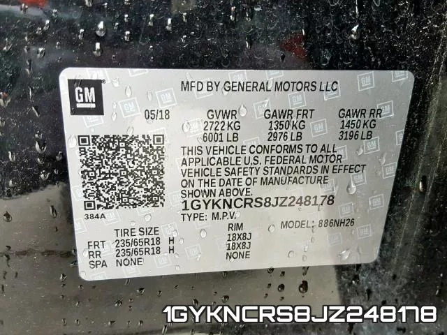 1GYKNCRS8JZ248178 фото 2