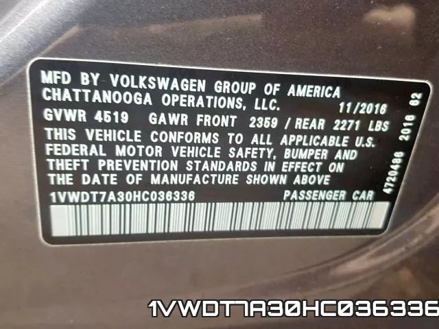 1VWDT7A30HC036336 фото 2