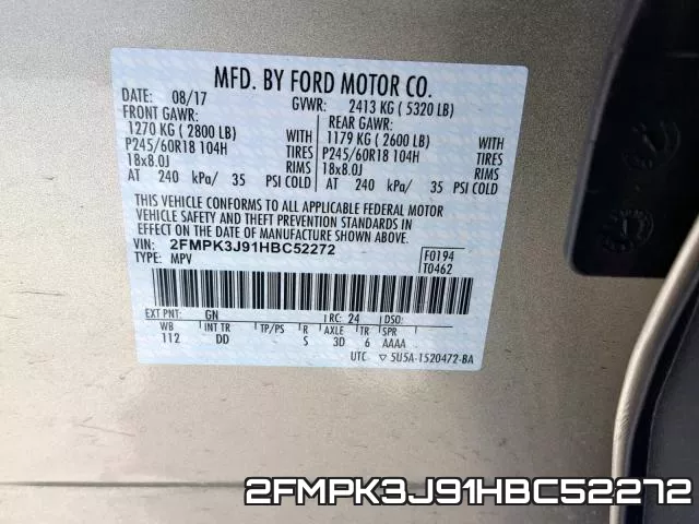 2FMPK3J91HBC52272 фото 2