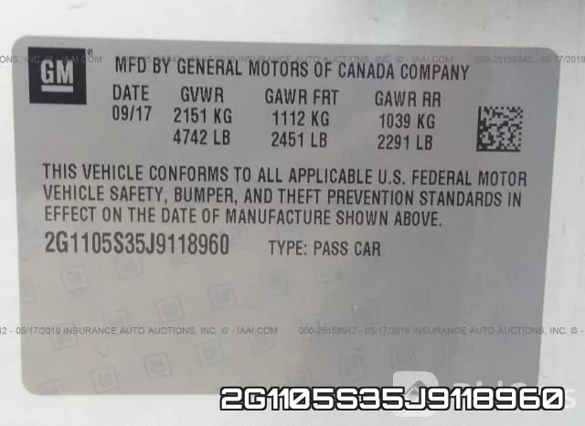 2G1105S35J9118960 фото 10