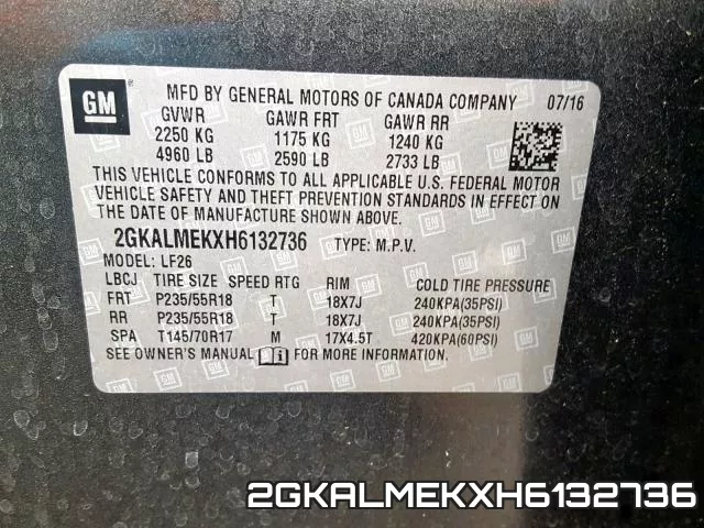 2GKALMEKXH6132736 фото 2