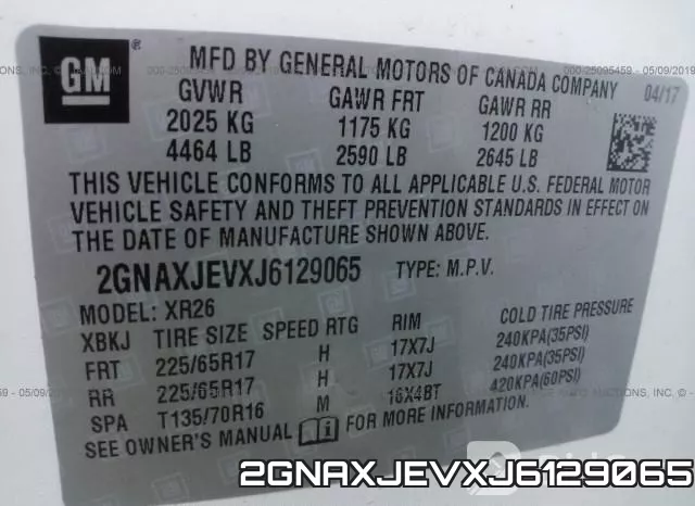 2GNAXJEVXJ6129065 фото 10