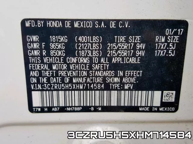 3CZRU5H5XHM714584 фото 2