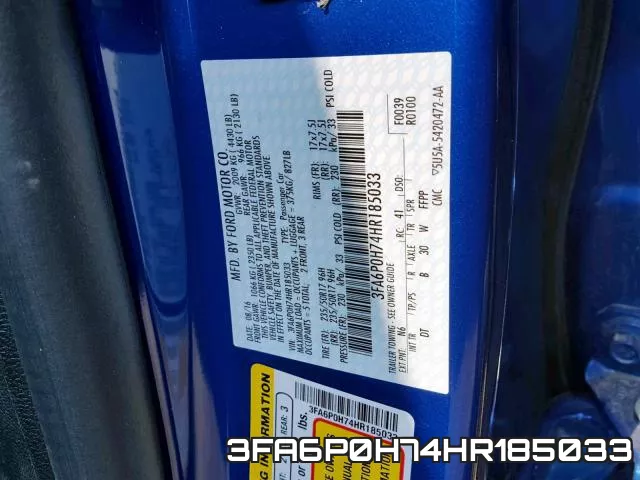 3FA6P0H74HR185033 фото 2