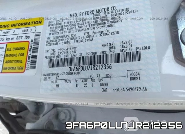 3FA6P0LU7JR212356 фото 10