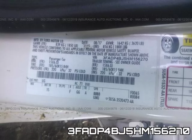 3FADP4BJ5HM156270 фото 10