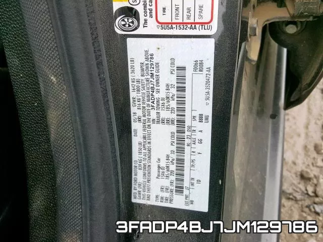 3FADP4BJ7JM129786 фото 2
