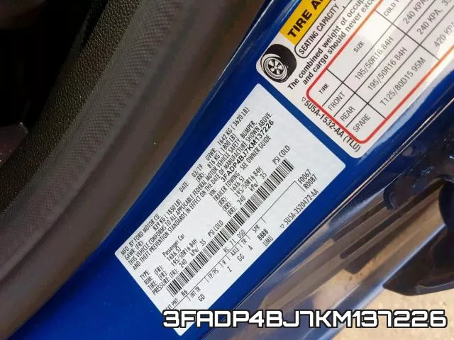 3FADP4BJ7KM137226 фото 2