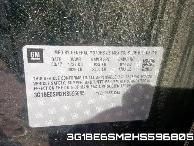 3G1BE6SM2HS596805 фото 2