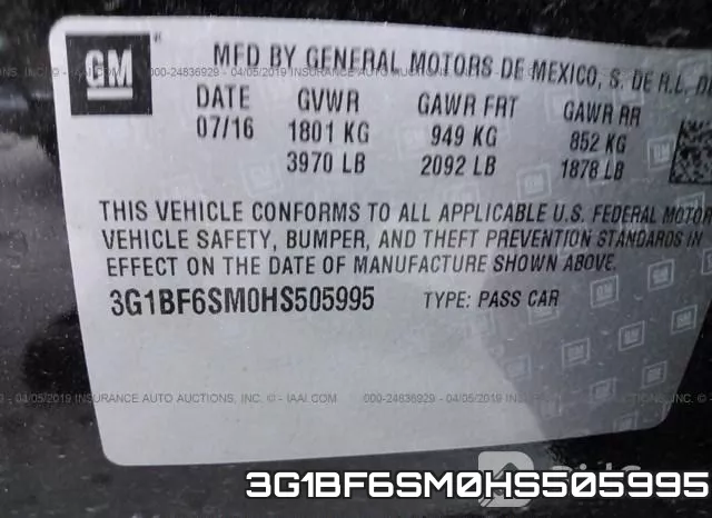 3G1BF6SM0HS505995 фото 10