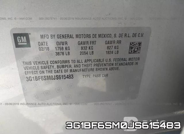 3G1BF6SM0JS615483 фото 10