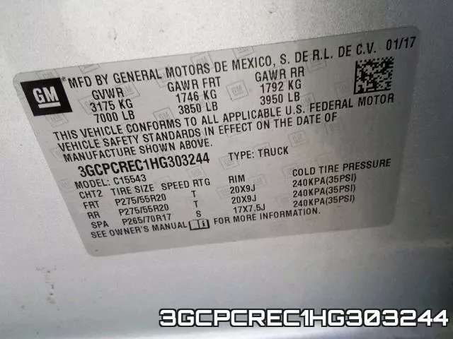 3GCPCREC1HG303244 фото 2