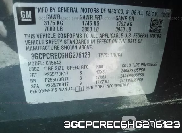 3GCPCREC6HG276123 фото 10