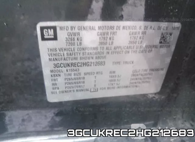 3GCUKREC2HG212683 фото 10