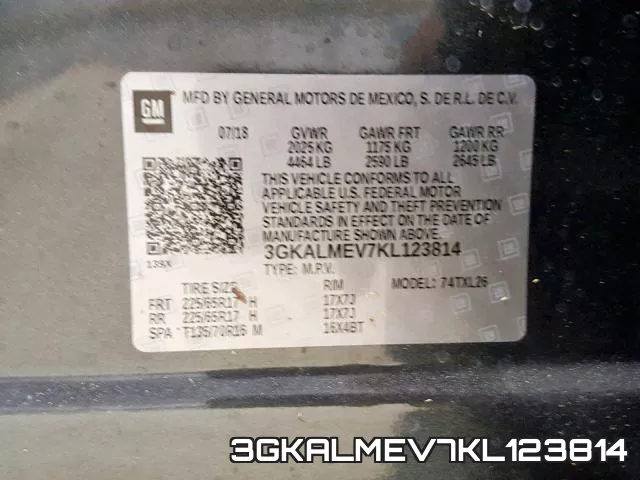 3GKALMEV7KL123814 фото 2