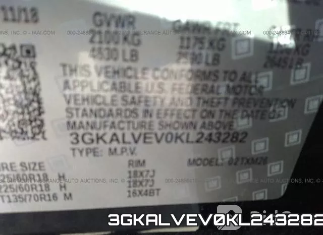 3GKALVEV0KL243282 фото 10