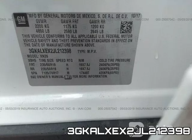 3GKALXEX2JL212398 фото 10