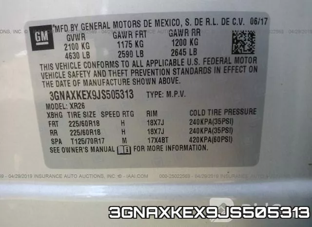 3GNAXKEX9JS505313 фото 10