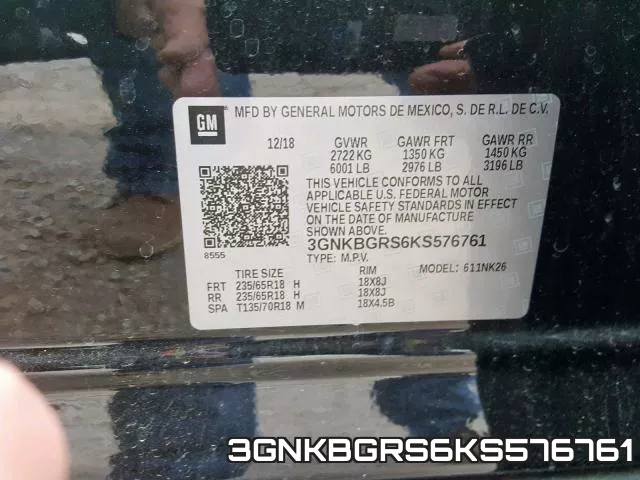 3GNKBGRS6KS576761 фото 2
