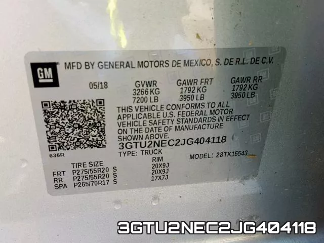 3GTU2NEC2JG404118 фото 2