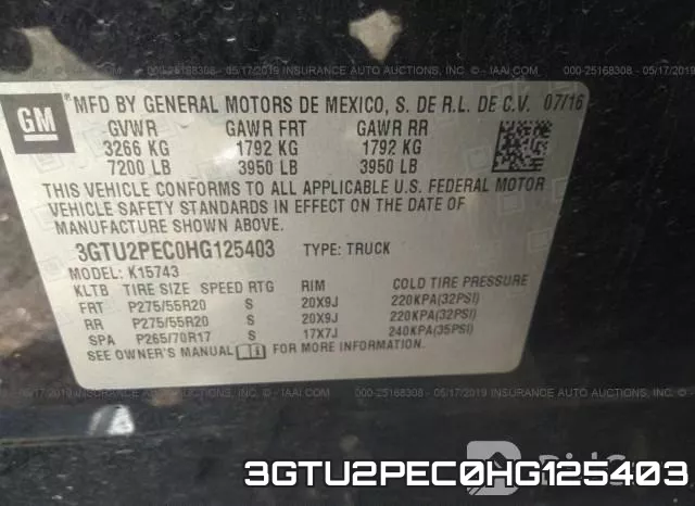 3GTU2PEC0HG125403 фото 10