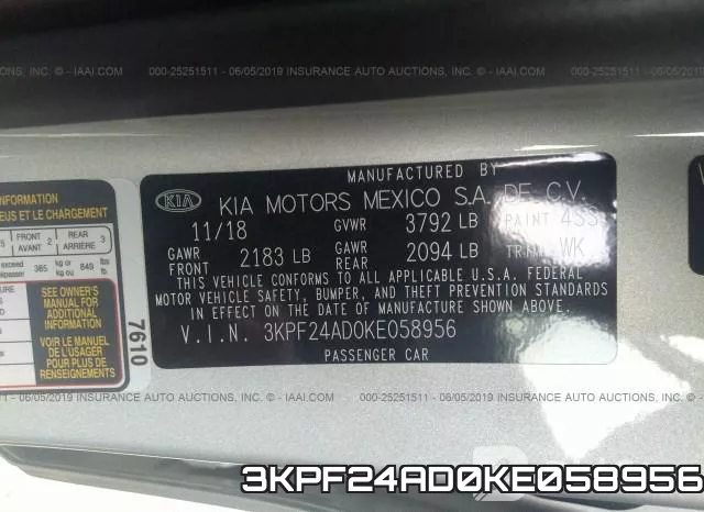 3KPF24AD0KE058956 фото 10