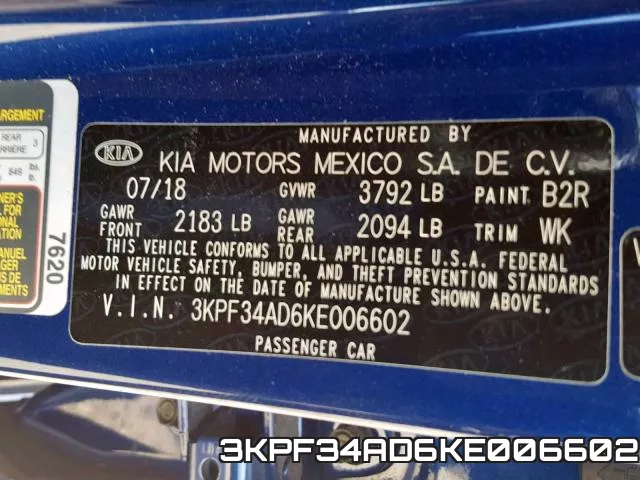 3KPF34AD6KE006602 фото 2