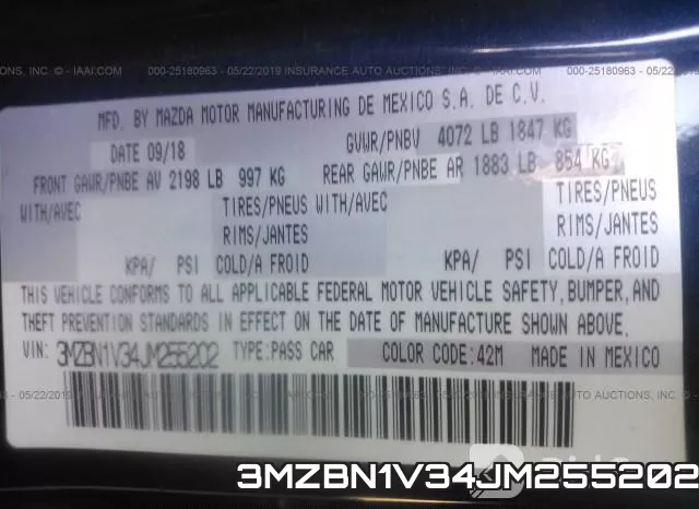 3MZBN1V34JM255202 фото 10
