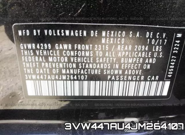 3VW447AU4JM264107 фото 10