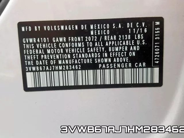 3VWB67AJ7HM283462 фото 2