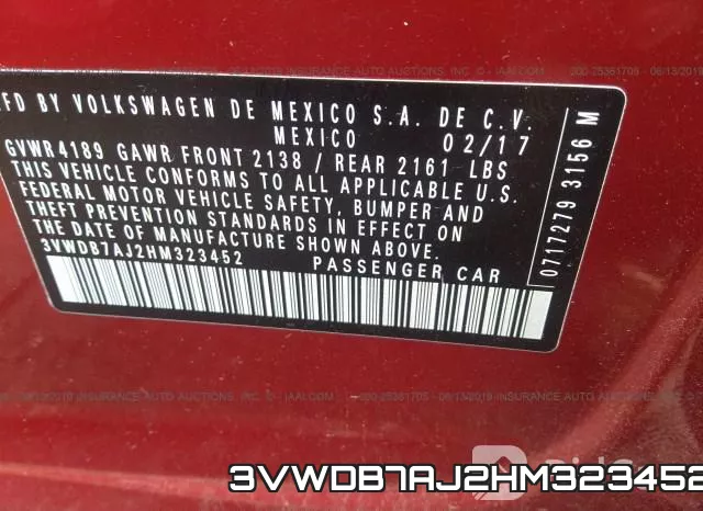 3VWDB7AJ2HM323452 фото 10
