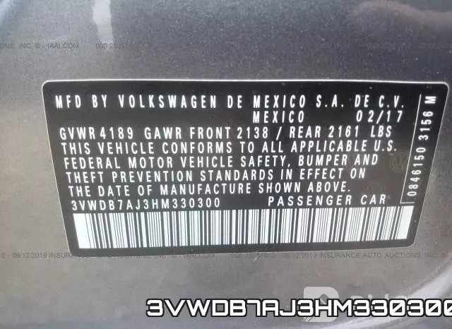 3VWDB7AJ3HM330300 фото 10