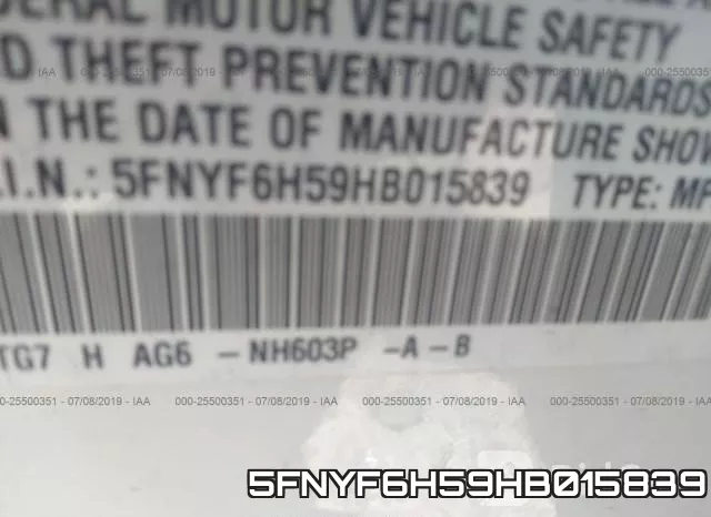 5FNYF6H59HB015839 фото 10